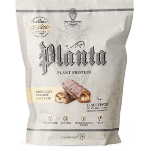 Ambrosia Planta - Premium Organic Plant-Based Protein | Vegan and Keto Friendly | Gourmet Flavors with No Bloating or Stomach Upset | Gluten and Soy Free | No Added Sugar | 25 Servings | Chocolate Caramel Candy Bar