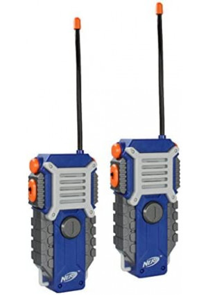 NERF Walkie Talkies for Kids by Sakar | Powerful 1000ft Range, Speakers, Rugged Design, Battery Powered, Outdoor Toys for Boys and Girls (Gray, Blue, & Orange)