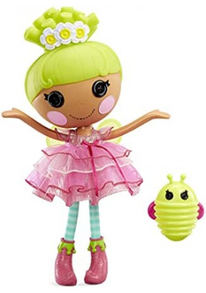 Lalaloopsy Doll- Pix E. Flutters & Pet Firefly, 13" Fairy Doll with Florescent Yellow Hair, Pink Outfit & Accessories, Reusable House Playset- Gifts for Kids, Toys for Girls Ages 3 4 5+ to 103 Years