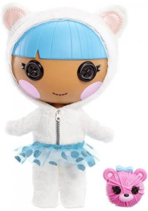 Lalaloopsy Littles Doll- Bundles Snuggle Stuff and Pet Yarn Ball Bear, 7" Winter Doll with Blue/White Outfit & Accessories, Reusable House Playset- Kids Gifts, Toys for Girls Ages 3 4 5+ to 103 Years