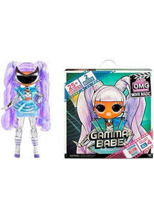 LOL Surprise OMG Movie Magic Gamma Babe Fashion Doll with 25 Surprises Including 2 Outfits, 3D Glasses, Movie Accessories, Reusable Playset– Gift for Kids, Toys for Girls Boys Ages 4 5 6 7+ Years Old