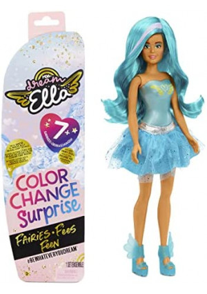 MGA Entertainment Dream Ella Color Change Surprise Fairies - DreamElla | Teal 11.5" Fashion Doll,Blue,578017EUC