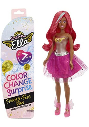 MGA's Dream Ella Color Change Surprise Fairies, Yasmin Pink Fashion Doll with 7+ Surprises Including Outfit & Accessories, Castle Play Pretend Gift for Kids, Toys for Girls & Boys Ages 3 4 5+ Years