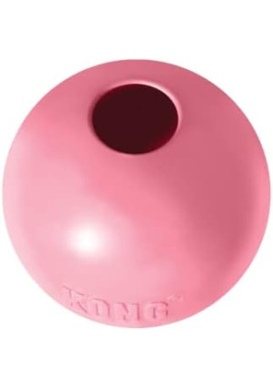 KONG Puppy Ball w/Hole - Soft & Durable Activity Ball for Puppies - Dog Toy Supports Healthy Exercise & Interactive Play - Dog Toy for Natural Teething - for Small Puppies - Assorted Colors