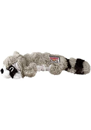 KONG - Scrunch Knots Raccoon - Internal Knotted Ropes and Minimal Stuffing for Less Mess - For Medium/Large Dogs