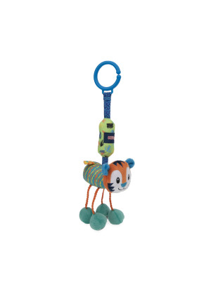 Nuby Safari Chimes Toy with Inner Bell and C-hook, Tiger