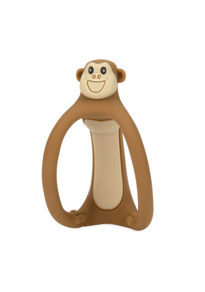 Nuby Loopals Silicone Teether, Brown Monkey Character