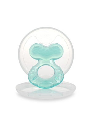 Nuby Teethe-eeze Silicone Teether, Aqua