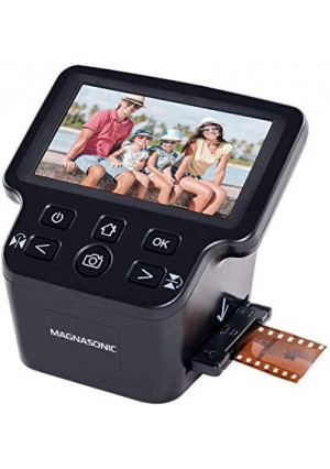 Magnasonic All-in-One 22MP Film Scanner with Large 5" Display & HDMI, Converts 35mm/126/110/Super 8 Film & 135/126/110 Slides into Digital Photos, Built-in Memory (FS71)