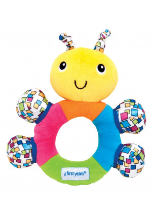 The First Years My First Rattle, Baby Learning Toy With Soft Teething Surfaces & High Contrast Patterns