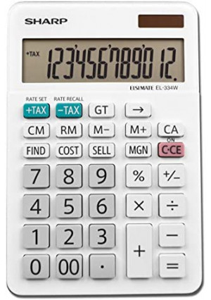 Sharp EL-334WB Business Calculator, White 4.0