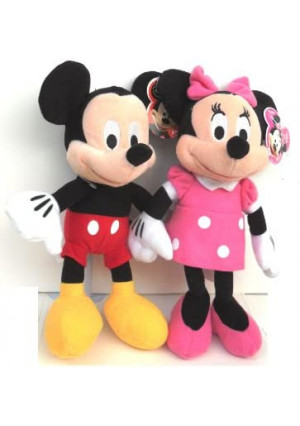 EROSOM Disney Mickey and Minnie Mouse 10" Plush Bean Bag Doll