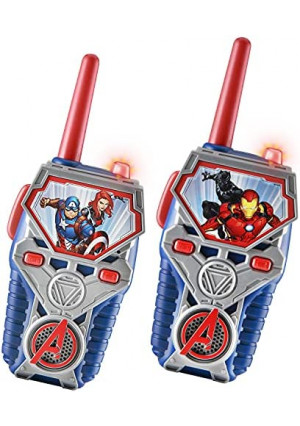 eKids Avengers Endgame FRS Walkie Talkies for Kids, Two Way Radios with Lights & Sounds, Indoor and Outdoor Toys for Fans of Marvel Gifts for Boys