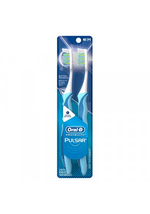 Oral-B Pulsar Expert Clean Battery Powered Toothbrush, Medium, 2 Count