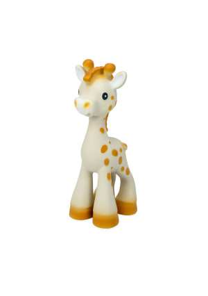 Nuby Jackie the Giraffe Natural Rubber Teether Toy with Squeaker