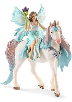 Schleich Bayala Fairy Eyela with Princess Unicorn Playset - Sparkling Flying Princess Doll with Unicorn and Magic Wand, Birthday Gift for Girls and Boys Ages 5-12