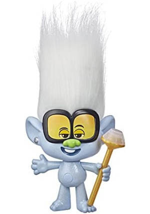 Trolls DreamWorks World Tour Rappin' Tiny Diamond Doll with Scepter and Fun Hair, Inspired World Tour, Toy for Girls 4 Years and Up