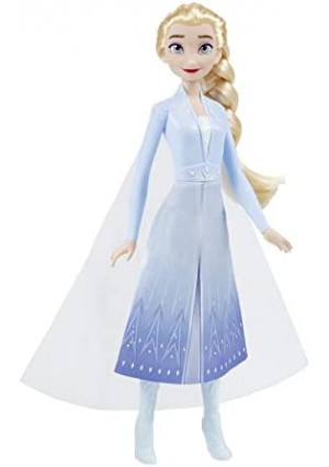 Disney Frozen 2 Elsa Frozen Shimmer Fashion Doll, Skirt, Shoes, and Long Blonde Hair, Toy for Kids 3 Years Old and Up