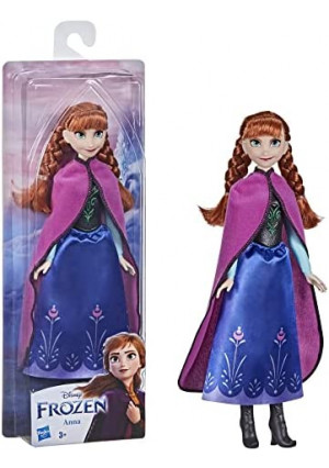 Disney's Frozen Shimmer Anna Fashion Doll, Skirt, Shoes, and Long Red Hair, Toy for Kids 3 Years Old and Up