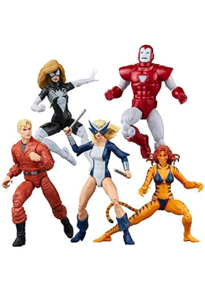 Marvel Legends Series The West Coast Avengers Collection, 5 Comics-Inspired Collectible 6-Inch Action Figures (Amazon Exclusive), Multi-color