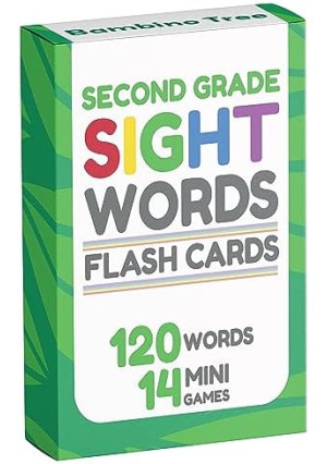 Sight Words Flash Cards Kindergarten - 120 High Frequency Words from Dolch's and Fry's Sight Word List for Ages 7-8 Years