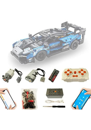 for Lego Technic McLaren Senna GTR 42123 Motor and Remote Control Upgrade Kit, 2 Motors, App 4 Mode Control, Men's and Women's Toy Gifts, Compatible with Lego 42123(Model not Included)