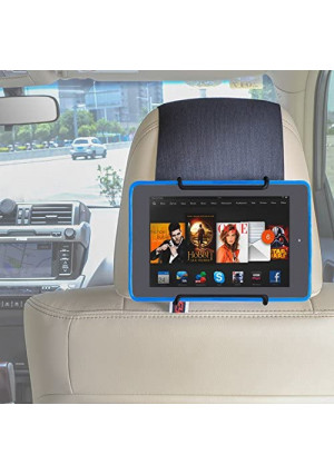 TFY Car Headrest Mount Holder for All Kindle Fire - Kindle Fire HD 6 / HD 7 / HD X7 / HD X9 / HD 6 (2014) / HD 7 (2014) / HD 6 (Kid Edition) / HD 7 (Kid Edition) / New Fire 7 (2015) / HD 8 / HD 10
