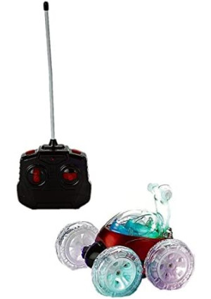 Mindscope Turbo Twisters RED 27 MHz Bright LED Light Up Stunt RC Remote Control Vehicle