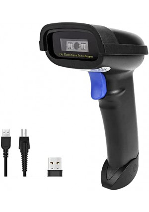 NETUM Bluetooth Barcode Scanner, Compatible with 2.4G Wireless & Bluetooth Function & Wired Connection, Connect Smart Phone, Tablet, PC, CCD Bar Code Reader Work with Windows, Mac,Android, iOS