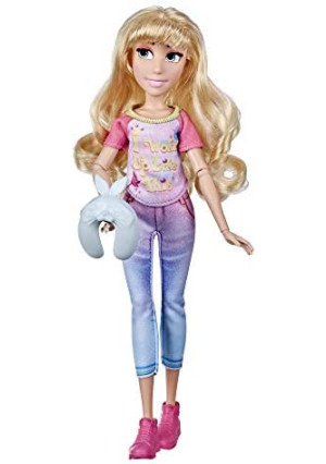 Disney Princess Comfy Squad Aurora Fashion Doll, Toy Inspired by The Movie Ralph Breaks The Internet, Casual Outfit Doll for Girls 5 and Up , Pink