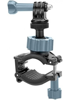 USA GEAR Action Camera Handlebar Mount Roll Bar Mount with Tripod Screw and Action Style Mounting - Fits Bars up to 1.5 Inches - Compatible With GoPro Hero10 Black, Hero Series, Dragon Touch, and more