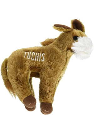 Chewish Treat Tuchis Donkey Squeak Plush Dog Toy, 7.5 by 6.5-Inch