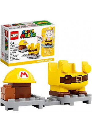 LEGO Super Mario Builder Mario Power-Up Pack 71373 Building Kit, Fun Gift for Kids to Power Up The Mario Figure in The Adventures with Mario Starter Course (71360) Playset (10 Pieces)