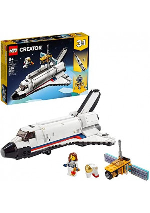 LEGO Creator 3in1 Space Shuttle Adventure 31117 Building Kit; Cool Toys for Kids Who Love Rockets and Creative Fun; New 2021 (486 Pieces)