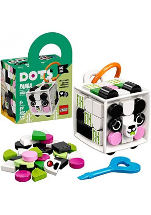 LEGO DOTS Bag Tag Panda 41930 DIY Craft Accessories and Decorations Kit; A Creative Gift for Kids Who Like to Make Their Own Bag Tags, New 2021 (84 Pieces)