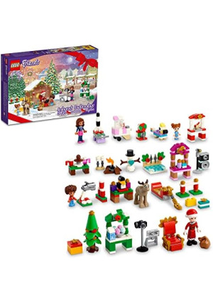 LEGO Friends 2022 Advent Calendar 41706 Building Toy Set; 24 Gifts and Holiday Toys, Including Santa’s Sleigh; for Kids, Boys and Girls, Ages 6+ (312 Pieces)