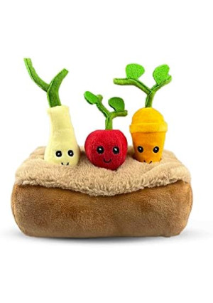 NANDOG Pet Gear Interactive Pet Plush Toys for Dogs (Veggies)