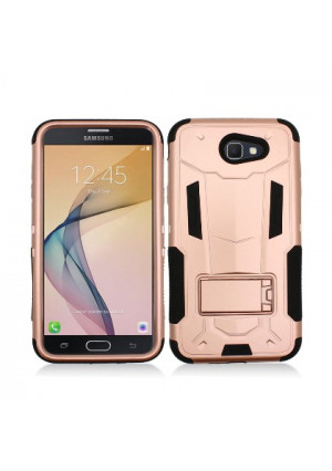 Rose Gold Contempo Tech Stand Case For Samsung Galaxy J7 (2017) / J7V / Sky Pro Phone