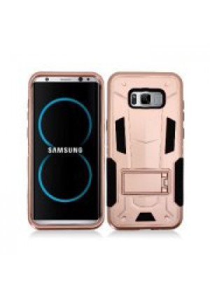 Rose Gold Contempo Tech Stand Case For Samsung Galaxy S8 Phone