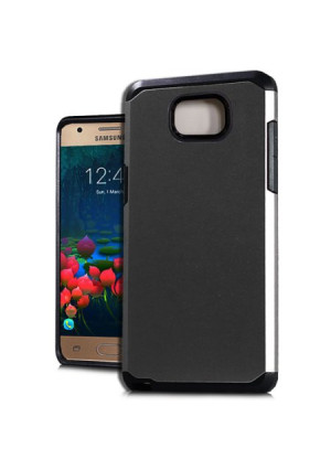 Black Slim Double Layered Case For Samsung Galaxy Halo / Galaxy J7v Phone