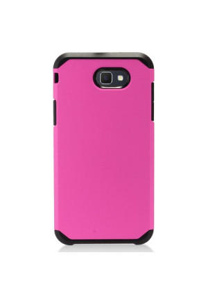 Hot Pink Slim Double Layered Case For Samsung Galaxy Halo / Galaxy J7v Phone