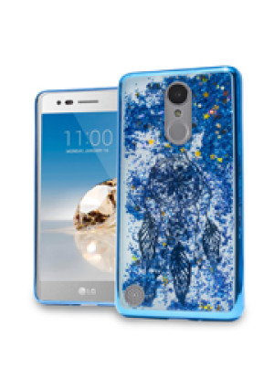 Blue Dreamcatcher Motion Glitter Chrome Case For LG Rebel 2 / K4 (2017) / LV3 Phone