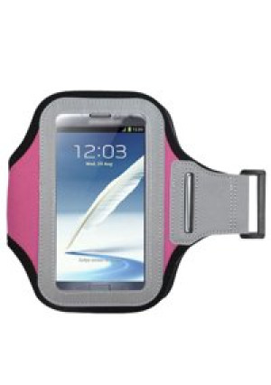 MUNDAZE Pink Exercise Running Fitness Armband For Samsung Galaxy S5 / S6 / S7 / S8 / S6 Active / S5 Active Phone