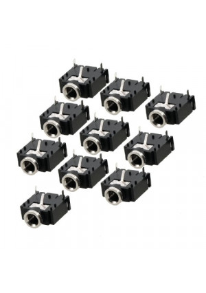 uxcell a12062600ux0366 10 Pcs 3 Pin PCB Mount Female 3.5mm Stereo Jack Socket Connector (Pack of 10)