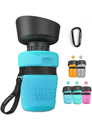 lesotc 2022 Upgraded Pet Water Bottle for Dogs,Dog Water Bottle Foldable,Leak Proof Dog Travel Water Bottle,Dog Water Dispenser,Lightweight & Convenient for Outdoor Walking,Hiking,Travel,BPA Free