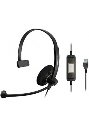 Sennheiser SC 30 USB ML (504546) - Single-Sided Business Headset | For Skype for Business | with HD Sound, Noise-Cancelling Microphone, & USB Connector (Black)