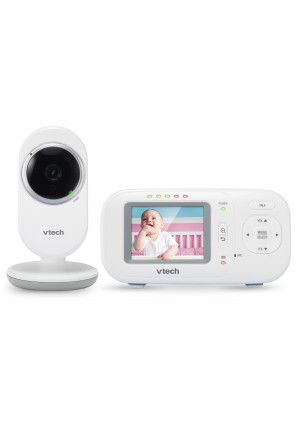 VTech VM320 2.4" Video Baby Monitor with Full-Color and Automatic Night Vision, White