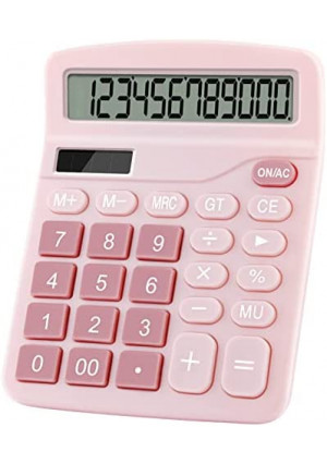 Office Desk Calculator 12 Digits (Pink)