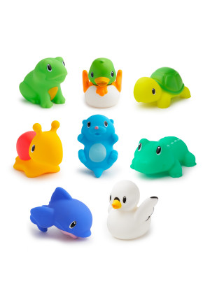 Munchkin Lake Squirts Bath Toy, Multi-Color, 8 Pack