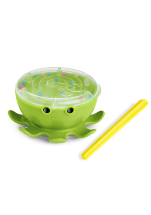 Munchkin Octodrum 3-in-1 Musical Toddler Bath Toy (Drum, Tambourine and Maze),  Green